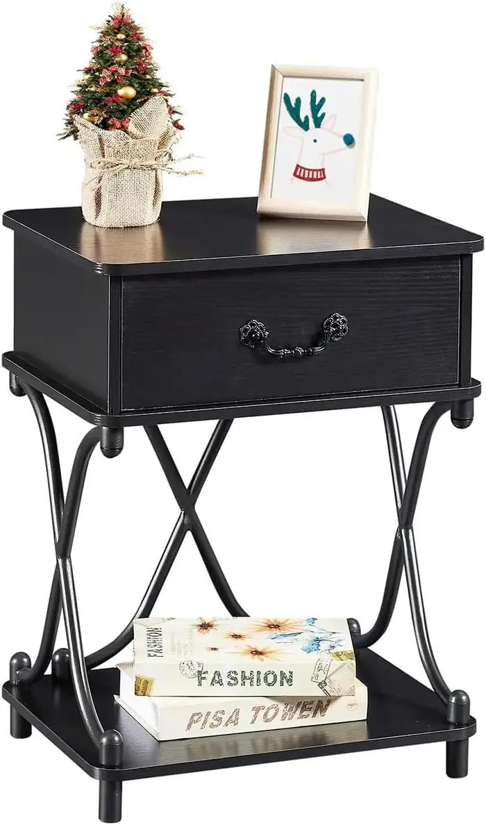 Tables de chevet avec tiroir pour chambre à coucher
