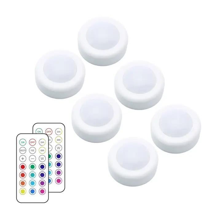 Rondelle lumineuse LED RVB avec télécommande