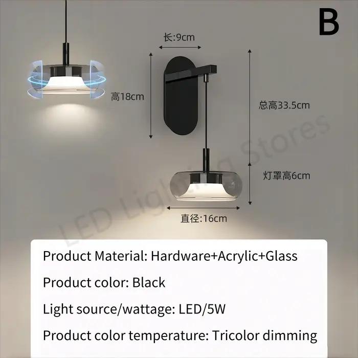 Applique murale LED minimaliste pour chevet, chambre à coucher, salon, fond mural, couloir, Passage, lampe décorative artistique pour la décoration de la maison