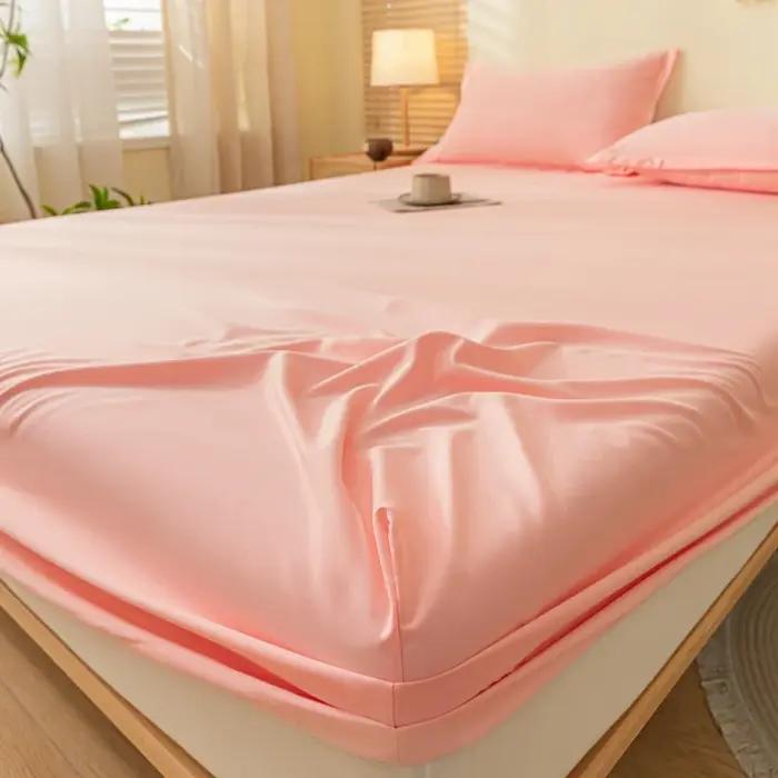 Drap-housse en coton lavé avec bandes élastiques, housse de matelas Ultra douce et Durable, réglable, pour lit Queen et King, 90/160/200cm
