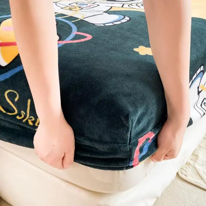 Drap-housse élastique en polyester pour lit Queen ou Double