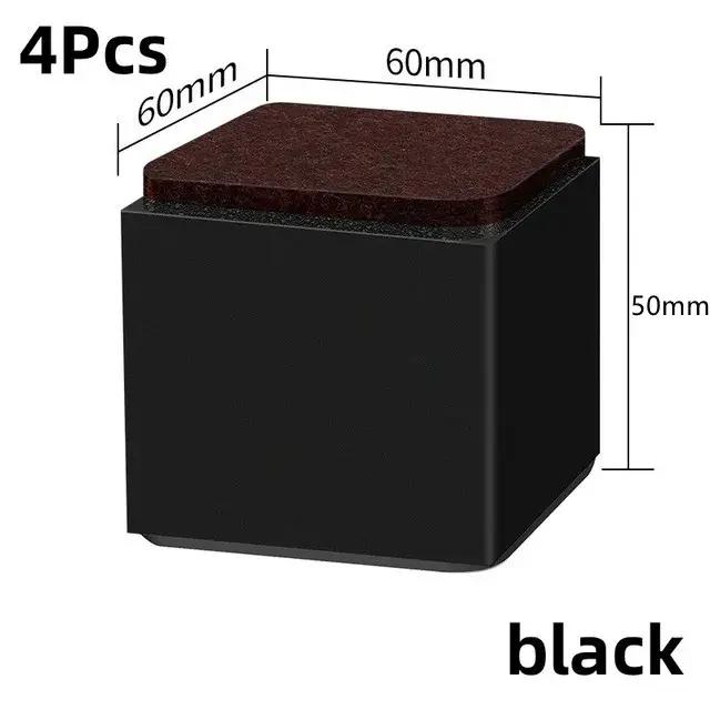 4 pièces en acier au carbone meubles lourds rehaussant pied coussin lit canapé chaise Table pieds résistant à l'usure