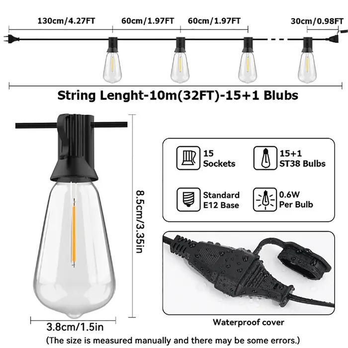 Guirlande lumineuse ST38 20M 30M