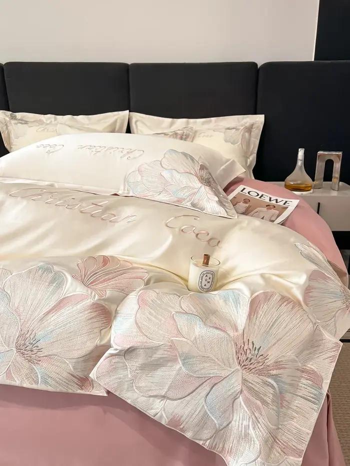 Housse de couette en coton pur à longues fibres