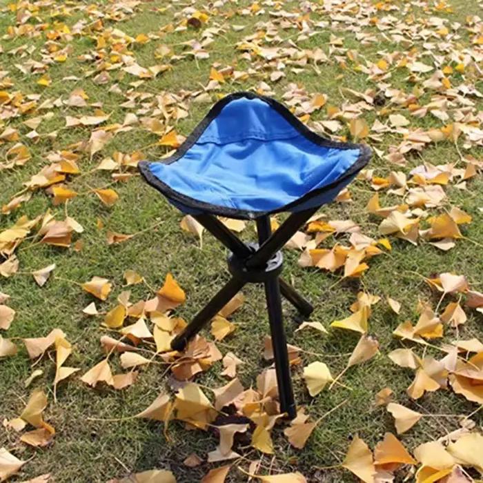 Tabouret trépied pliable en acier portable indispensable – Polyvalent pour pique-nique, camping, ran