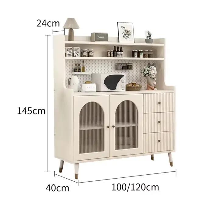 Armoires de salon de luxe européennes avec portes en verre