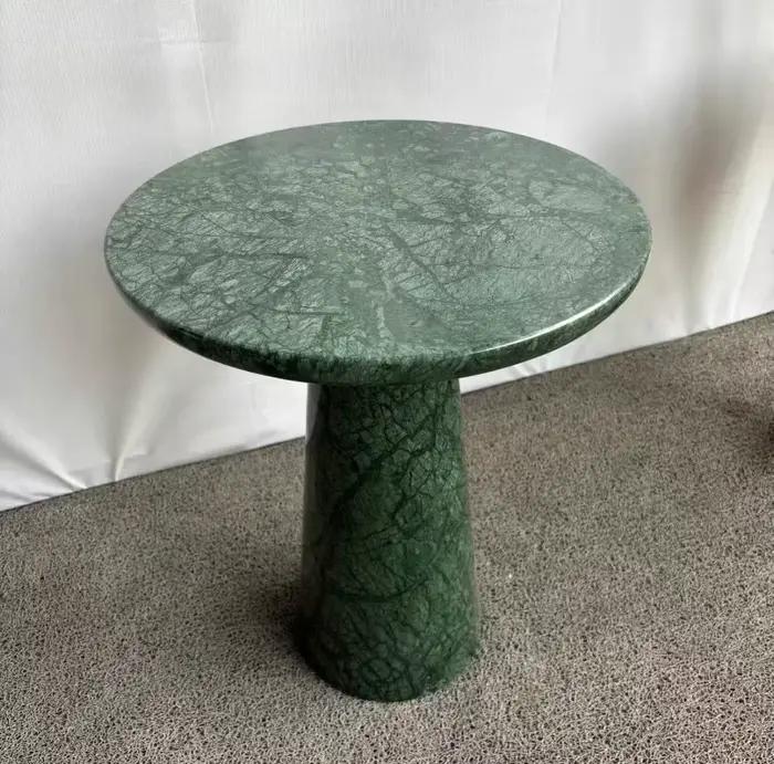 Table d'appoint étroite en pierre verte, Table d'appoint ronde, Table de chevet moderne, petite Tabl
