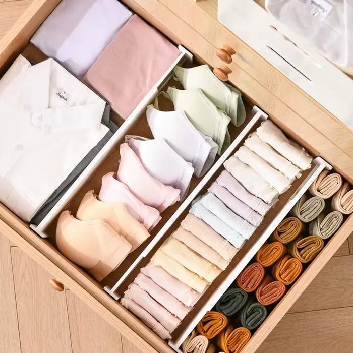 Nouveau Séparateur de tiroir télescopique bricolage réglable armoire clins multifonctionnel