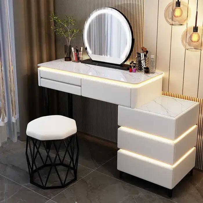 Commode en bois massif chambre principale coiffeuse haut de gamme Simple moderne petit appartement