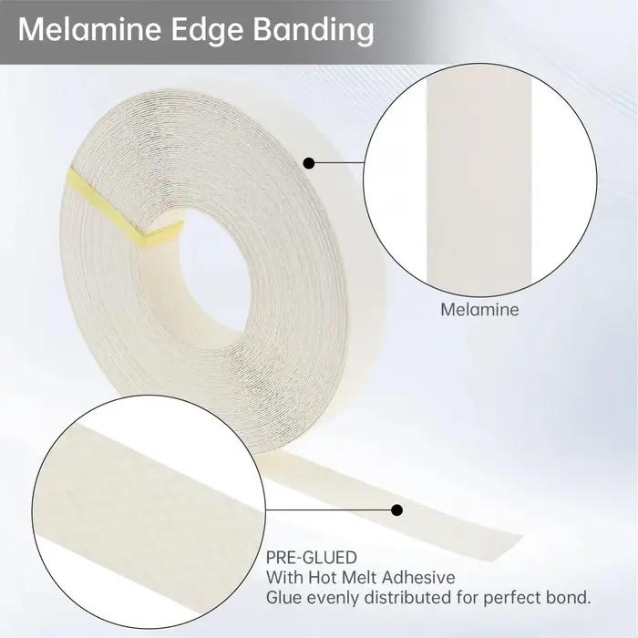 Bande adhésive thermofusible en mélamine pour meubles, 15 mètres, bande de chant, placage pré-collé,