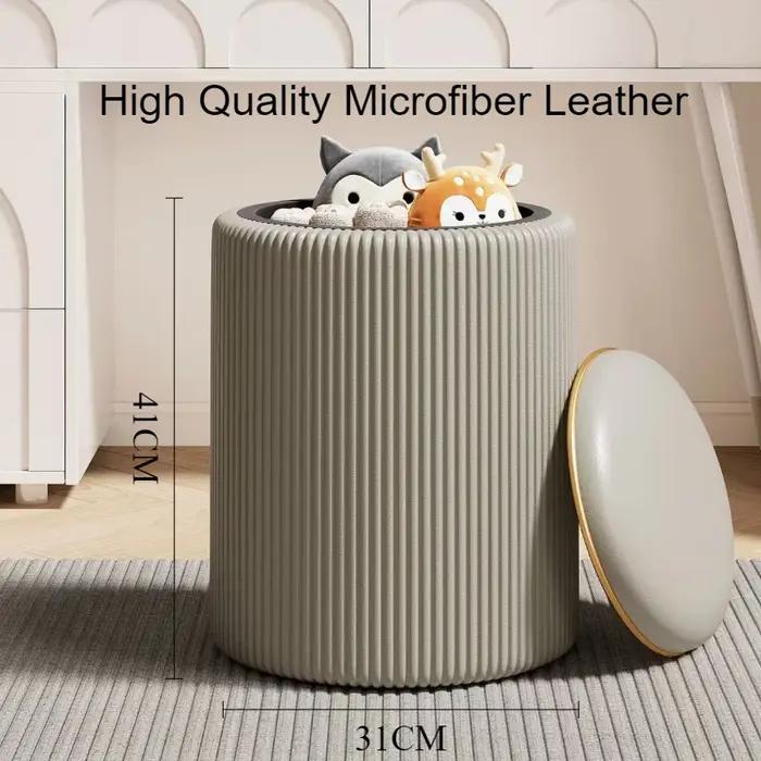 Tabouret de rangement bas rond moderne