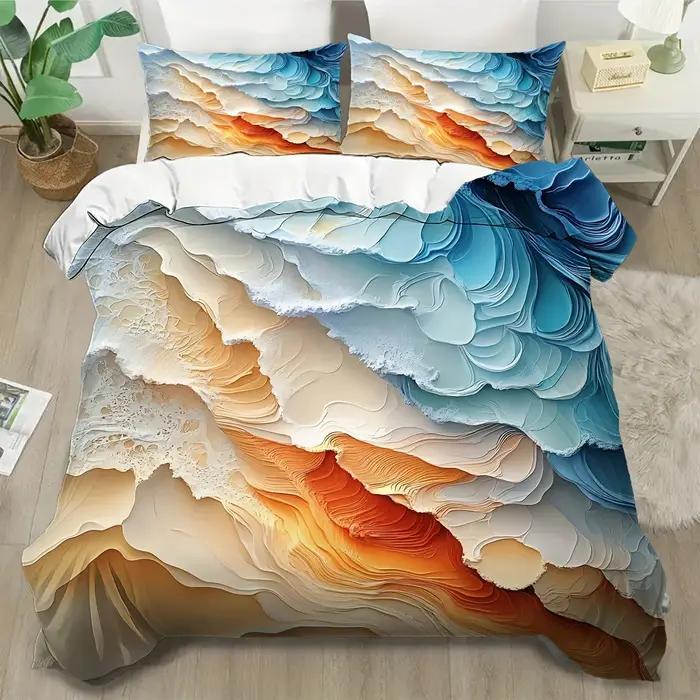 Ensemble de housse de couette en blocs de couleurs abstraites