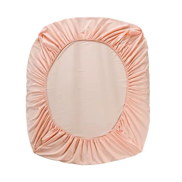 Drap-housse avec bande élastique, housse de matelas en coton et polyester, couvre-lit en lin, 17 couleurs unies, 160x200cm, TD200