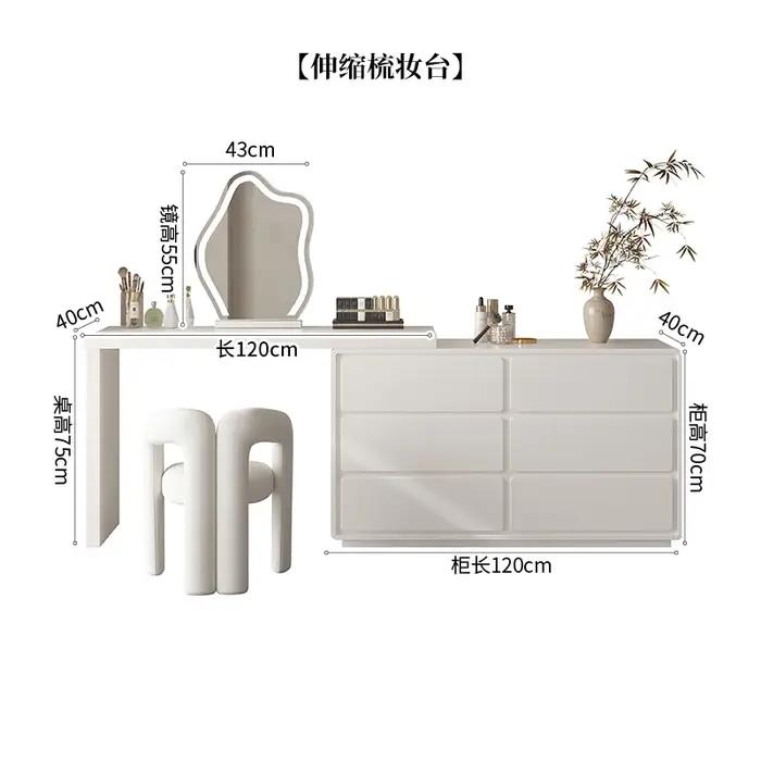 Avec tiroirs coiffeuse Design Style élégant vanité Table esthétique minimaliste Tocador De Maquillaje meubles De chambre