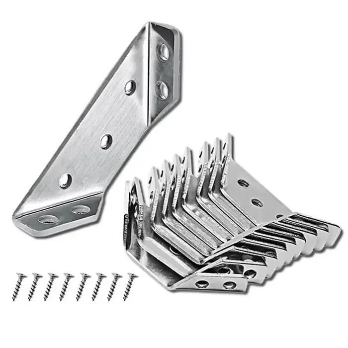 Connecteur d'angle universel pour meubles, 10 pièces, en acier inoxydable, petit Code d'angle univer