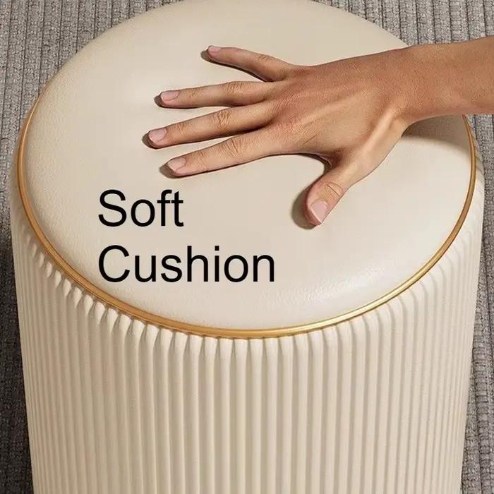 Tabouret de rangement bas rond moderne, tabourets de maquillage, esthétique, confortable, pour une s