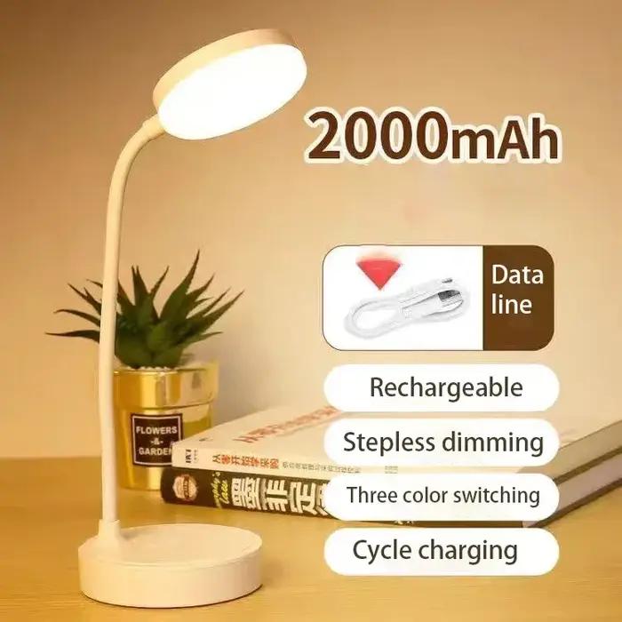 Lampe de bureau LED flexible avec variateur à 3 niveaux, alimentée par USB, soin des yeux, lumière blanche chaude, parfaite pour la maison, le bureau, la lecture, l'étude