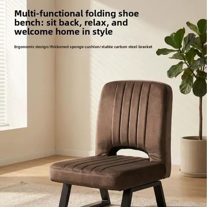 Banc à chaussures réglable et pliable, meuble de rangement pour la maison et la chambre, organisateur compact et pratique, siège confortable, meuble décoratif.