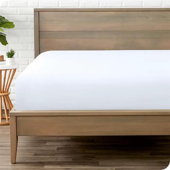 Drap-housse en coton lavé avec bandes élastiques, housse de matelas Ultra douce et Durable, réglable, pour lit Queen et King, 90/160/200cm