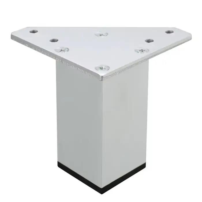 Pieds de Meuble Carrés en Métal pour Table Basse, Optique en Alliage d'Aluminium pour Meuble TV, Can