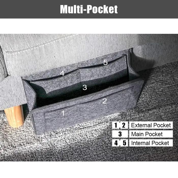 Pochettes de lit, rangement de chevet pouvant contenir un téléphone de livre de magazines de tablette