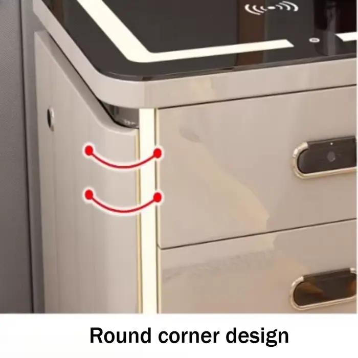 Table de chevet multifonctionnelle tendance avec station de charge