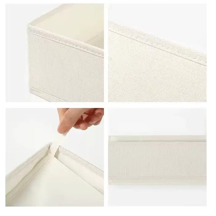 Boîte de rangement en toile pour sous-vêtements et chaussettes organisateur de tiroir et armoire pour garde-robe structurée et élégante
