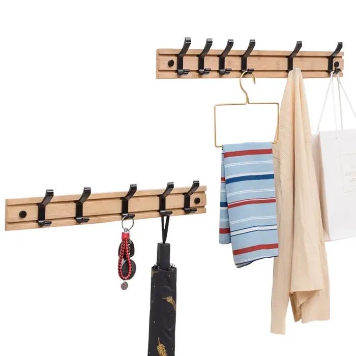 Porte-manteau mural double style nordique pour la maison, organisateur de crochets pour couloir, cha