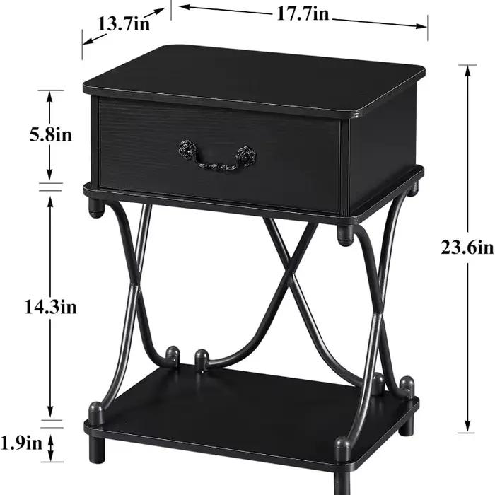 Tables de chevet avec tiroir pour chambre à coucher