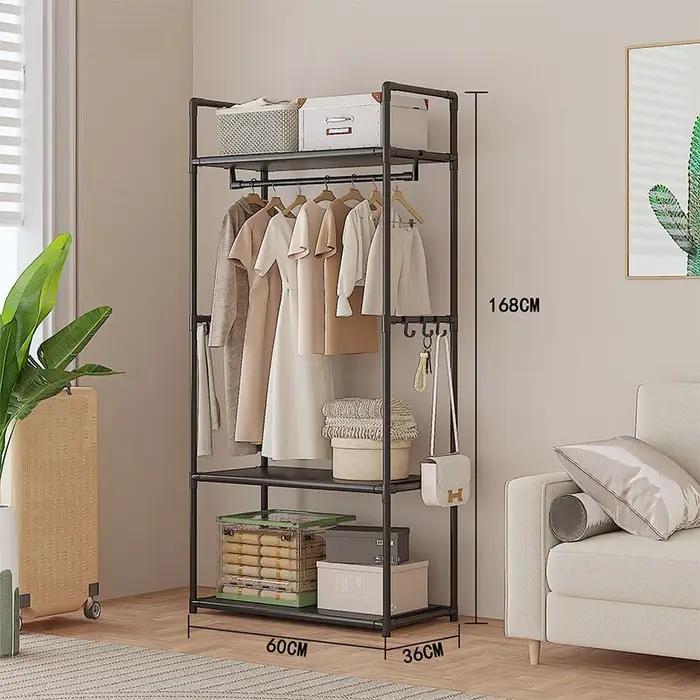 Support de rangement pour vêtements avec roulettes