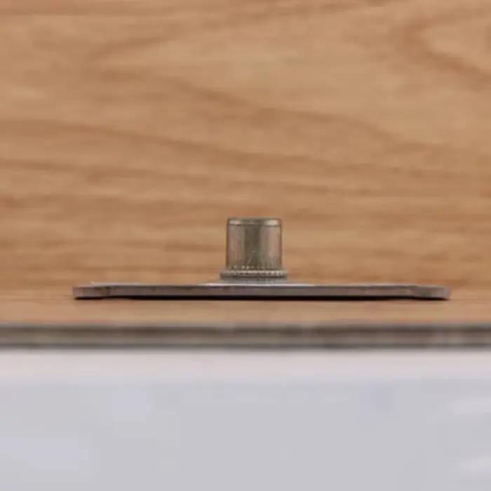 4 plaques de fixation d'angle pour meubles de 1,5 mm, 7x7 cm, support de montage pour pieds de table