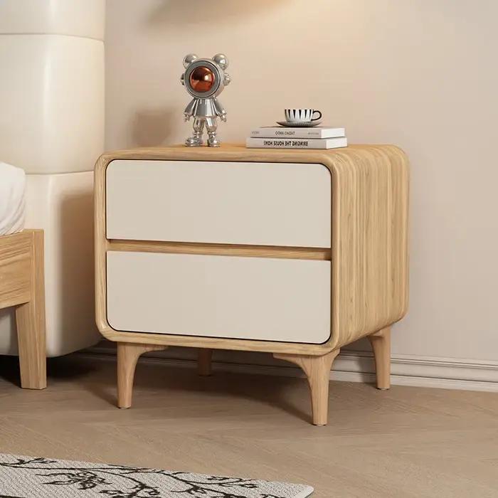 Table de chevet style crème