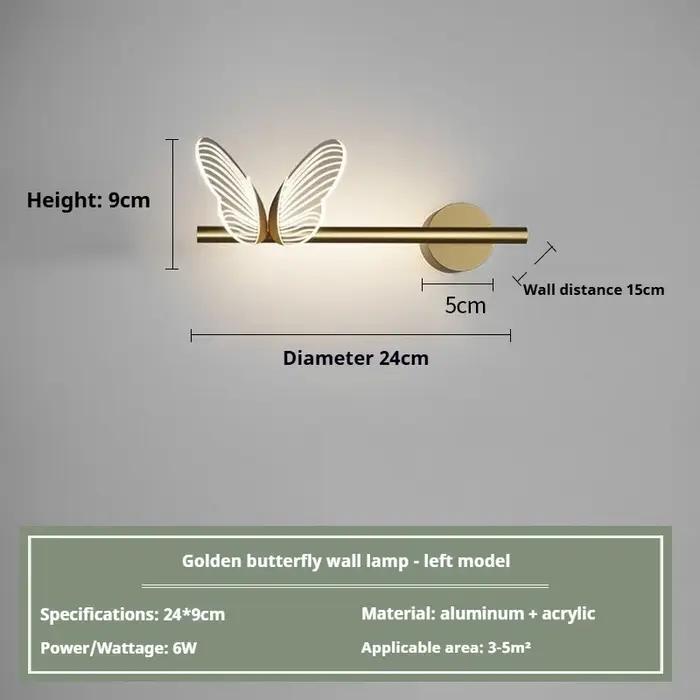 Papillon pendentif LED lumières nordique chevet escalier maison luminaire moderne chambre Restaurant couloir Art suspension lampe chambre