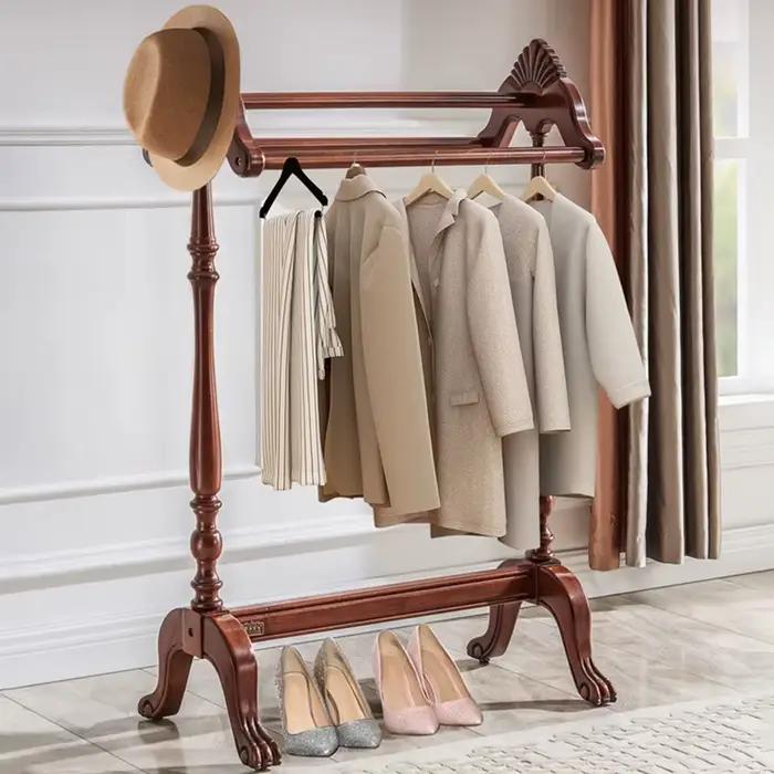 Porte-manteau en bois massif de chêne