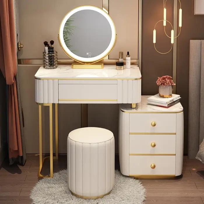 Coiffeuse de luxe moderne compacte avec miroir