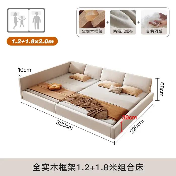 Chambre à coucher lit esthétique moderne luxe cadre Rail lit multifonctionnel King Size tête de lit Camarotes Para dortoir meubles