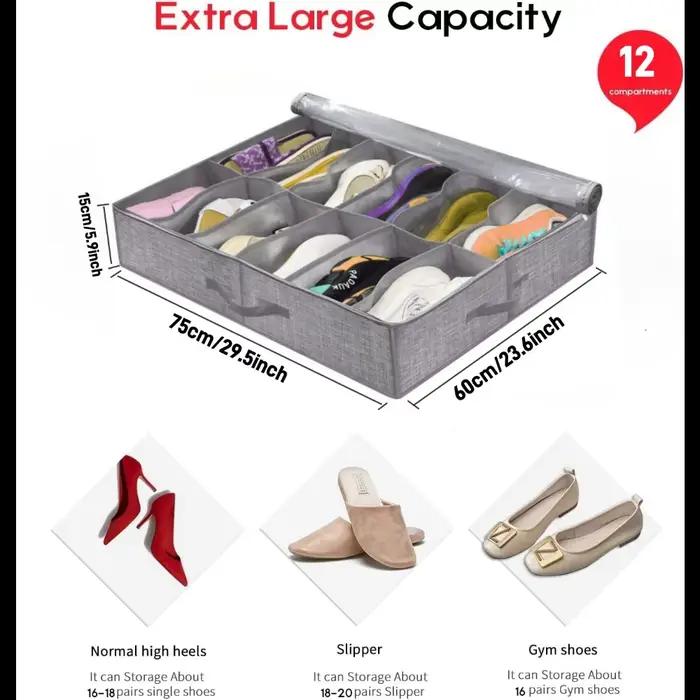 Boîte de rangement de chaussures pour sous le lit