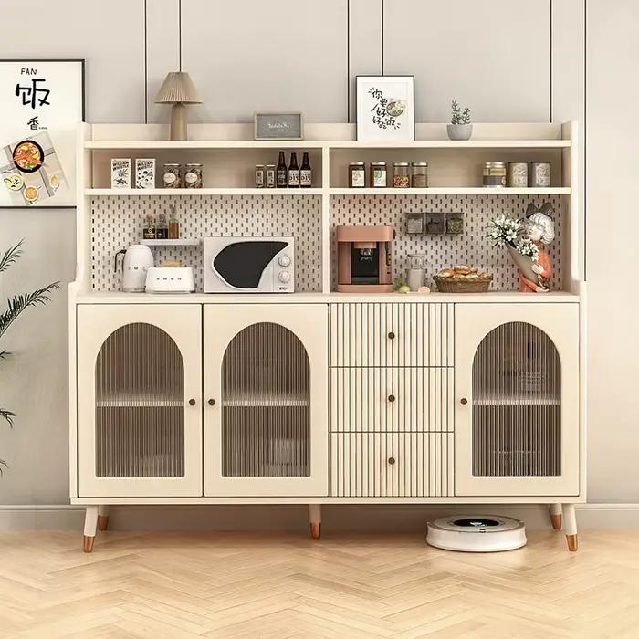 Armoires de salon de luxe européennes avec portes en verre