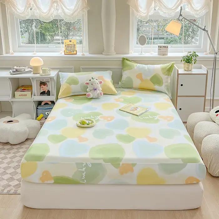 Un bonnet de lit une pièce imprimé (sans taie d'oreiller) housse de matelas couverture complète anti-poussière