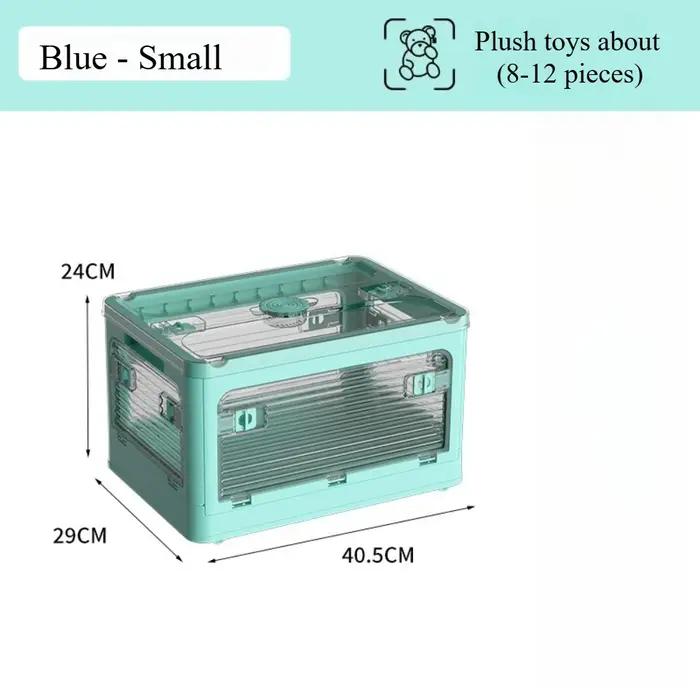 Boîte de rangement pliable pour livres avec cinq compartiments empilables transparents pour vêtements
