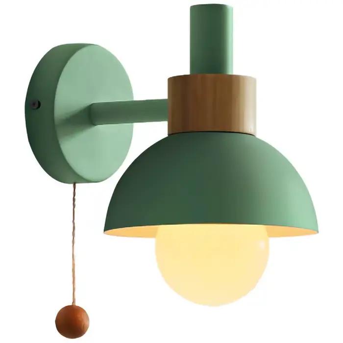 JOswitch-Applique murale LED en bois, nordique et moderne, luminaire de chevet