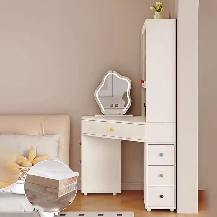 Haute Coiffeuse d'angle avec tiroir moderne français Unique Vanity Desk luxe esthétique Coiffeuse De