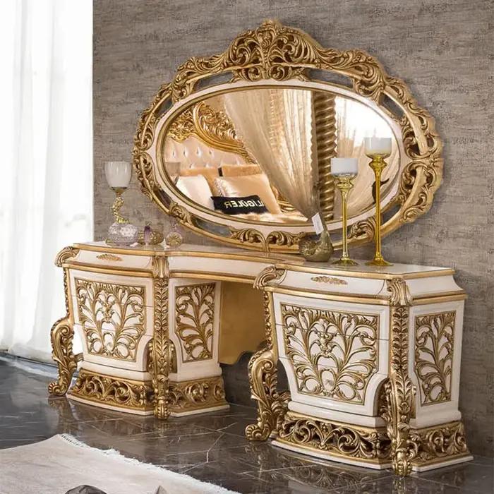 Lit double de luxe de style européen moderne pour adultes