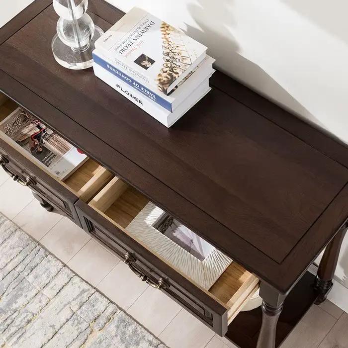 Table Console rectangulaire de rangement avec tiroirs