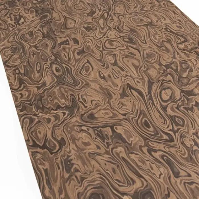 ALPi – placage de bois de boule de noix et chocolat, pour portes d'armoires de luxe, dessus de guita