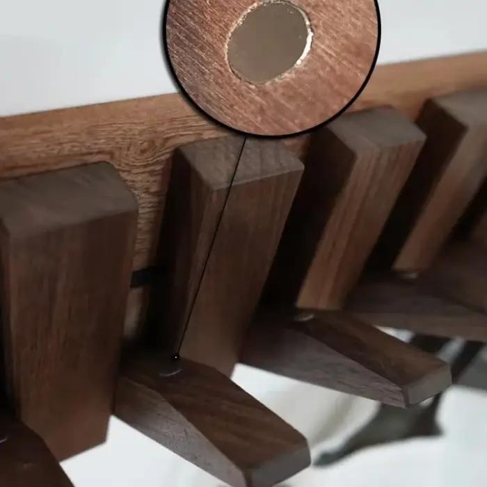 Porte-manteau mural suspendu, porte d'entrée sans poinçonnage, organisateur de vêtements en bois mas