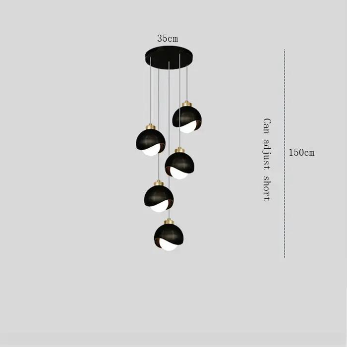 Chambre chevet suspension suspension lampe boule de verre LED lustre éclairage plafond moderne intérieur décor à la maison lumières salle à manger cuisine Plafonnier au design moderne, disponible en n