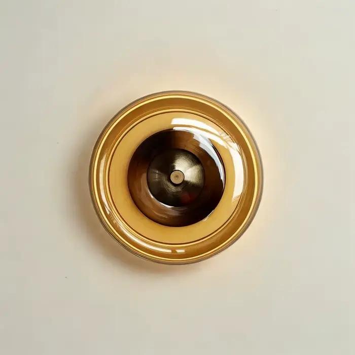 Lampes murales en verre de luxe postmodernes pour chambre à coucher