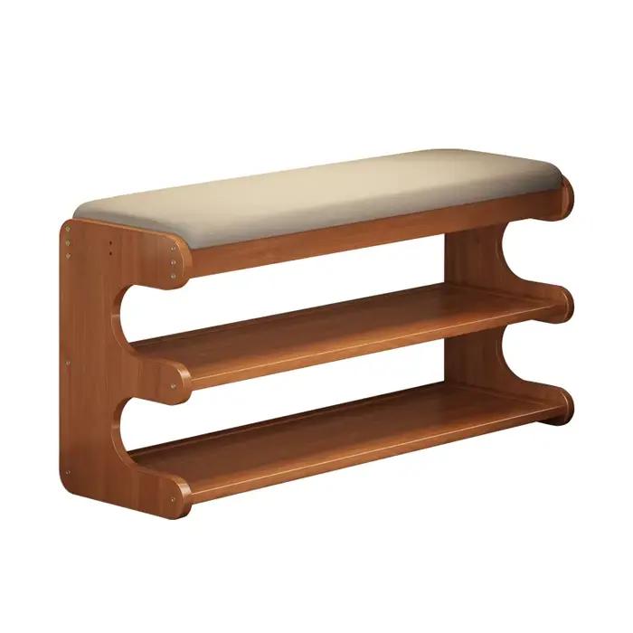 Armoire à chaussures tabouret rembourré rabattable banc de rangement