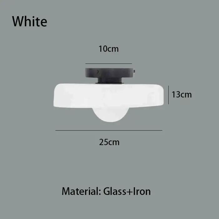 Plafonnier en verre vintage moderne couloir